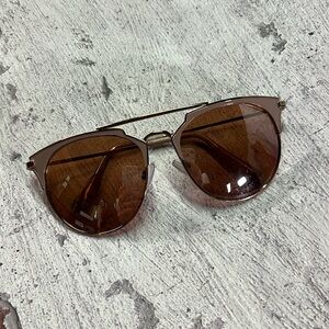 🛍 6 for $35 • Blush Pink Lacquered Rose Gold Retro Brow Bar Cat Eye Sunglasses